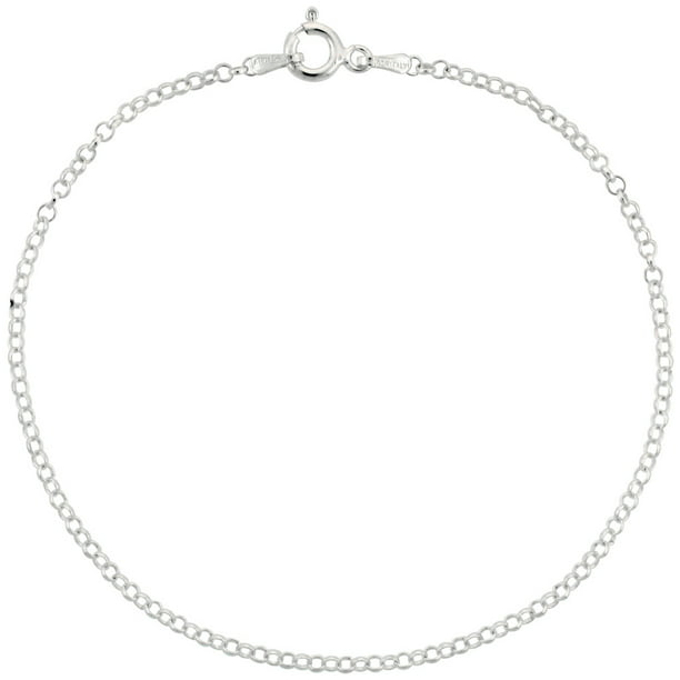 with Secure Lobster Lock Clasp Jewel Tie 925 Sterling Silver 2mm Long Link Rolo Chain Necklace 